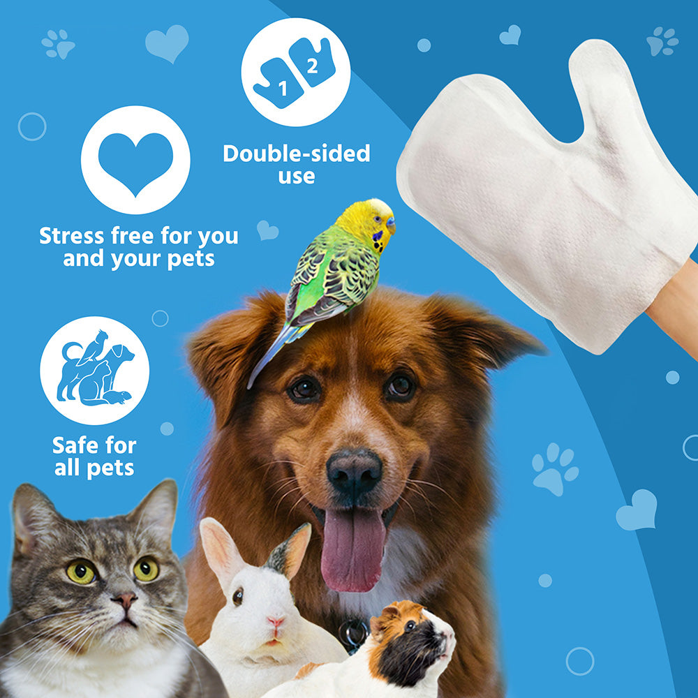 Cleaning Wet Wipe Mitt (Lightly Scented & Moist) 6pcs.