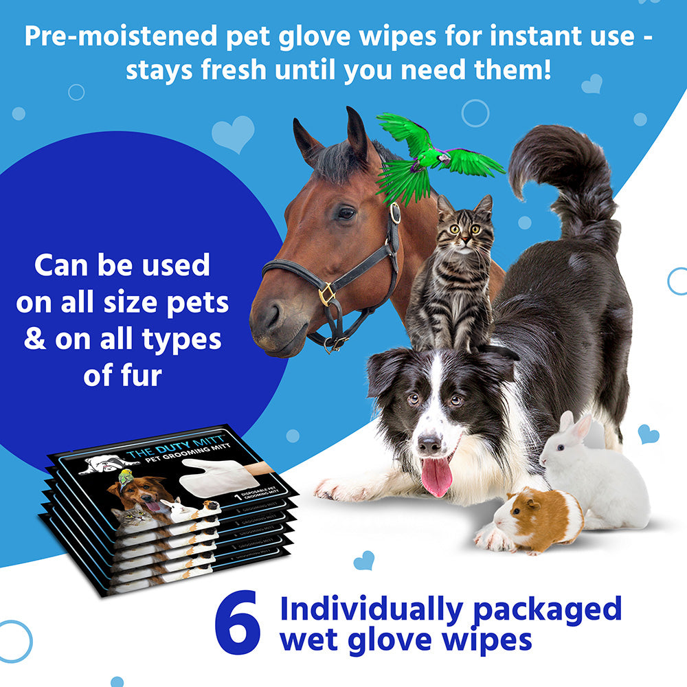 Pet Grooming Mitt (Scented & Moist) 6pcs.