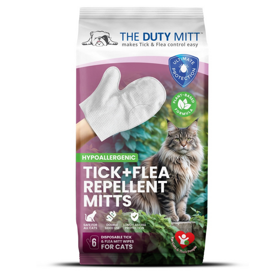 The Duty Mitt Tick + Flea Repellent Mitt for Cats, Plant-Based, 6-Pack